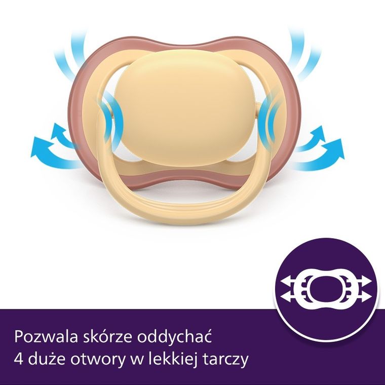 Philips Avent, smoczek ortodontyczny, 0-6 m 2 szt.