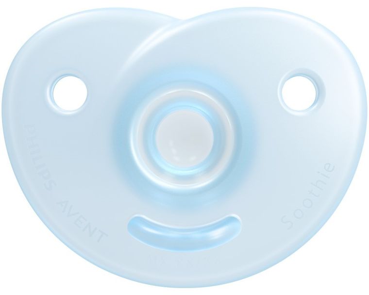 Philips Avent, Soothie, smoczek uspokajający, niebieski, 0-6m, 2 szt.