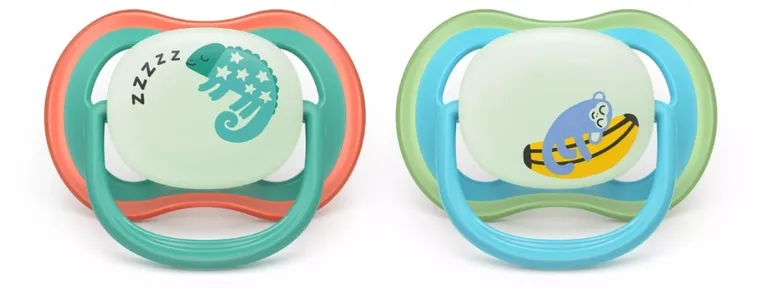 Philips Avent, Ultra Air Nighttime, smoczek uspokajający, 6-18m, 2 szt.