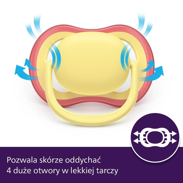 Philips Avent, Ultra Air, smoczek ortodontyczny, 0-6 m 2 szt.