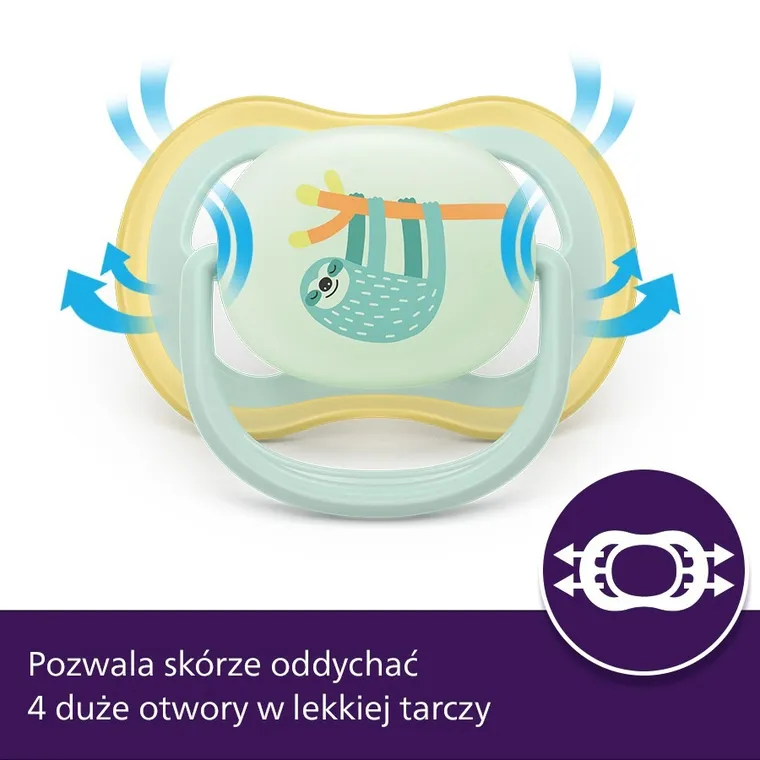 Philips Avent, Ultra Air, smoczek ortodontyczny, 0-6 m, 2 szt.