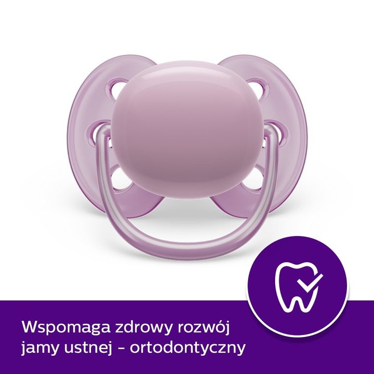 Philips Avent, Ultra Soft, smoczek uspokajający, 6-18m, 2 szt.
