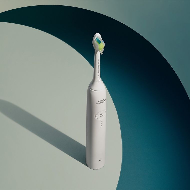 Philips Sonicare, 3100 Series, szczoteczka soniczna z czujnikiem nacisku, biała, HX4031/21