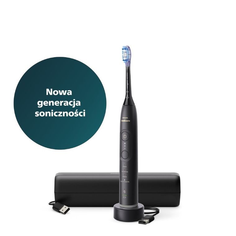 Philips, Sonicare 7100, szczoteczka soniczna z etui, czarna, HX7421/01