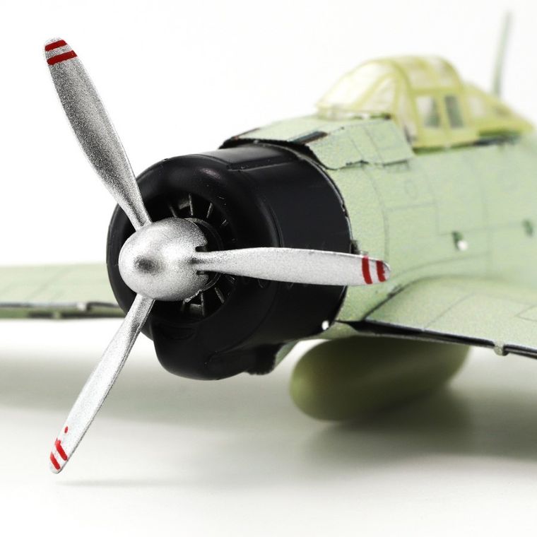 Piececool, Samolot Mitsubishi A6M, puzzle metalowe, model 3D, 29 elementów