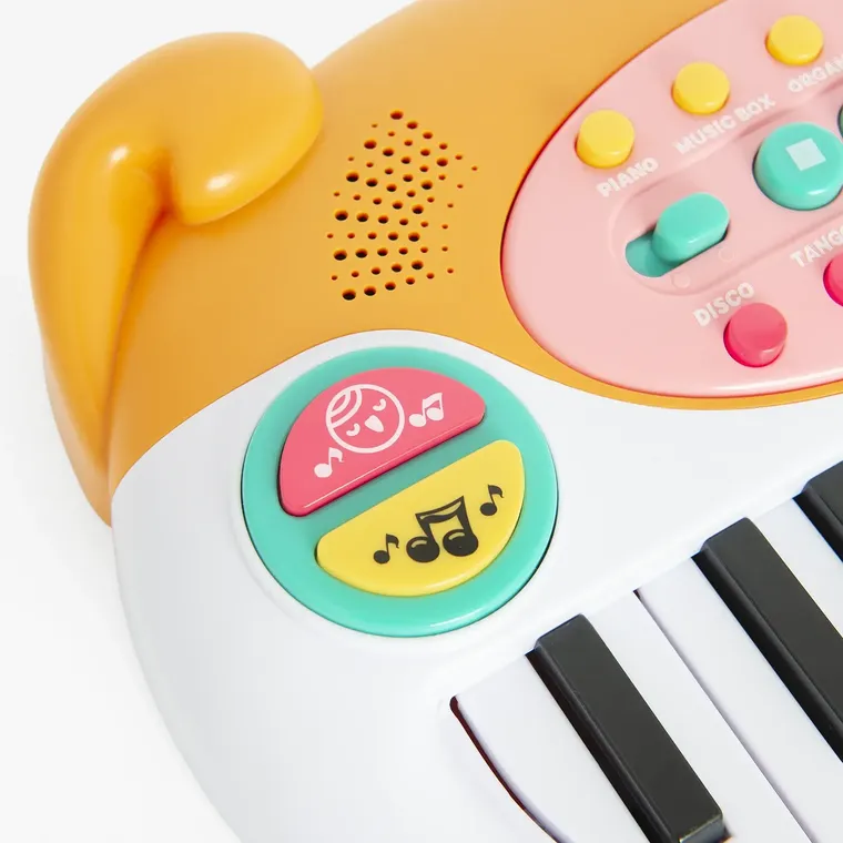 Piesek corgi, pianinko interaktywne z mikrofonem