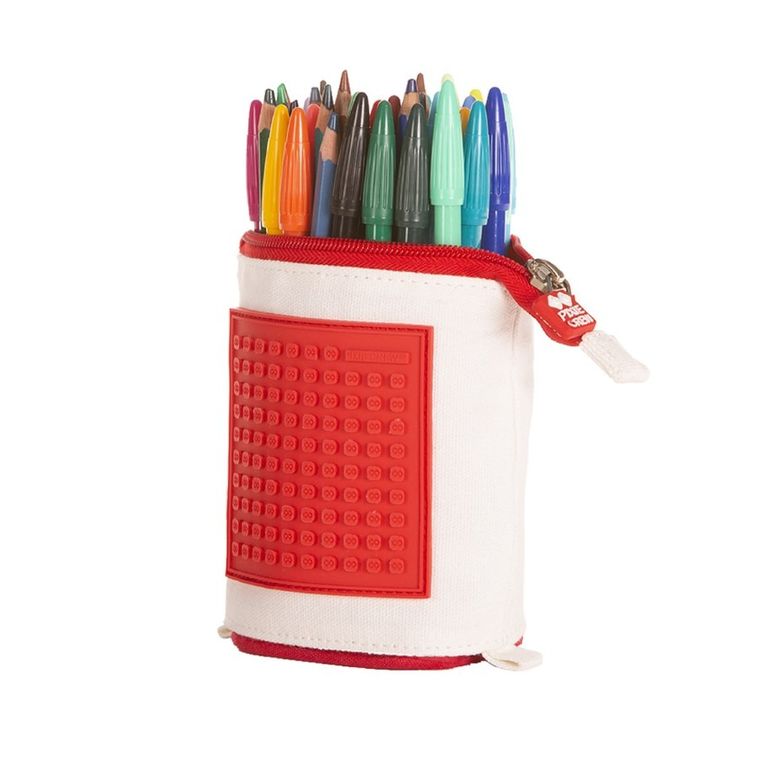 Pixie Crew, pionowy piórnik, czerwony panel