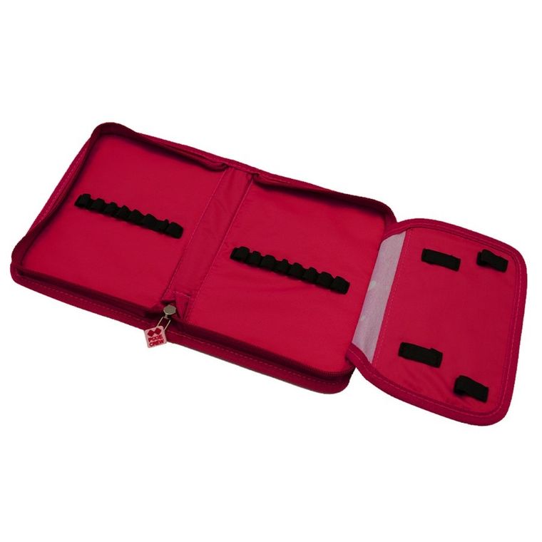 Pixie Crew, piórnik jednokomorowy, kropki, czerwony panel