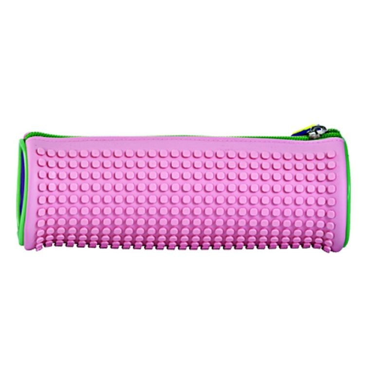 Pixie Crew, piórnik, tuba, fioletowy, różowy panel