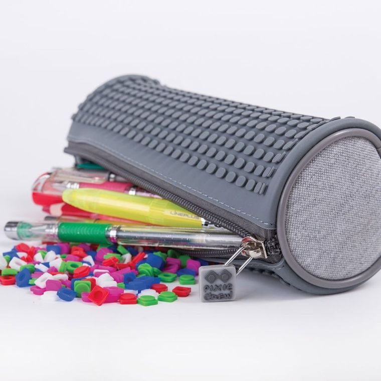 Pixie Crew, piórnik, tuba, szary, szary panel