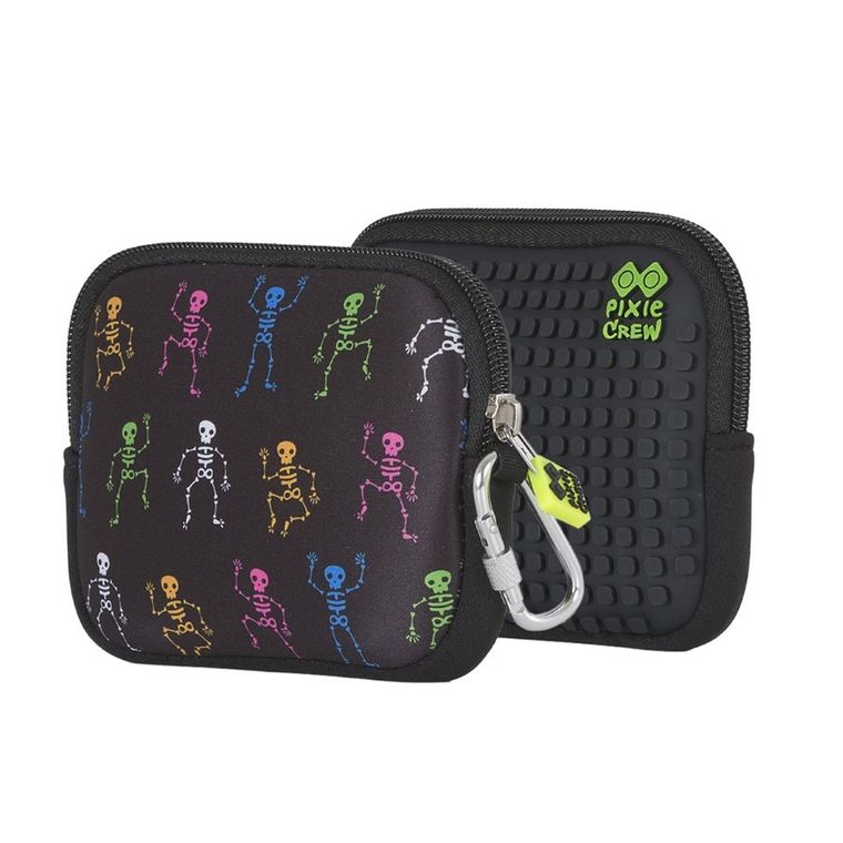 Pixie Crew, Szkielety, saszetka, kosmetyczka, czarny panel