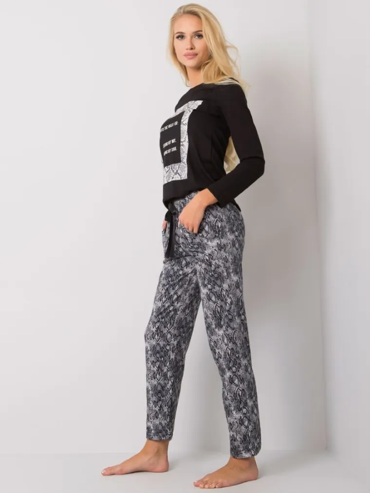 Piżama damska, czarna, Factory Price