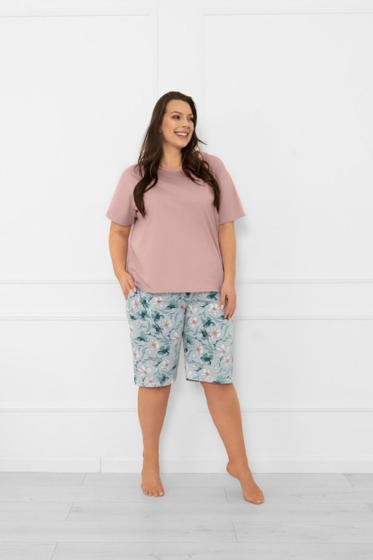 Piżama damska, różowa, Perlis, Italian Fashion