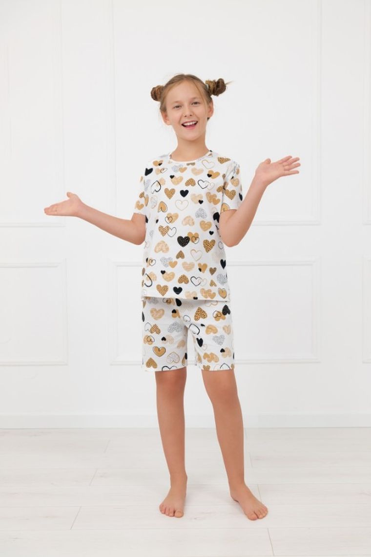 Piżama dziewczęca, biała, Mimi, Italian Fashion