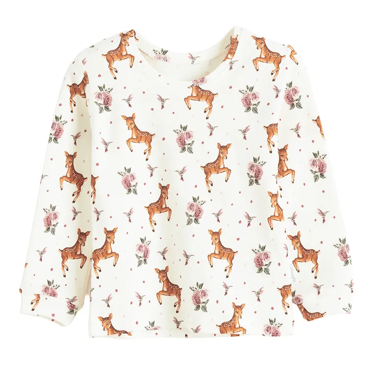 Piżama dziewczęca, ecru, Nicol