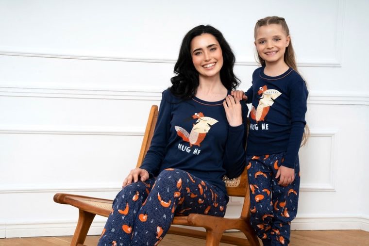 Piżama dziewczęca, granatowa, Wasilla, Italian Fashion