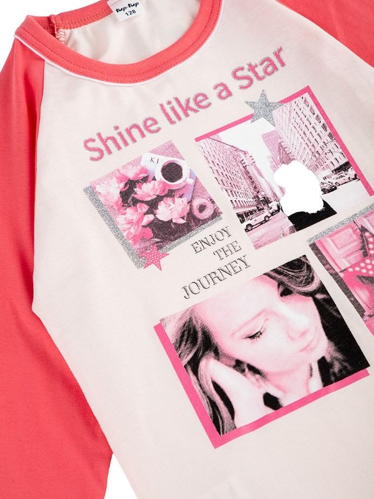 Piżama dziewczęca, różowa, Tup Tup