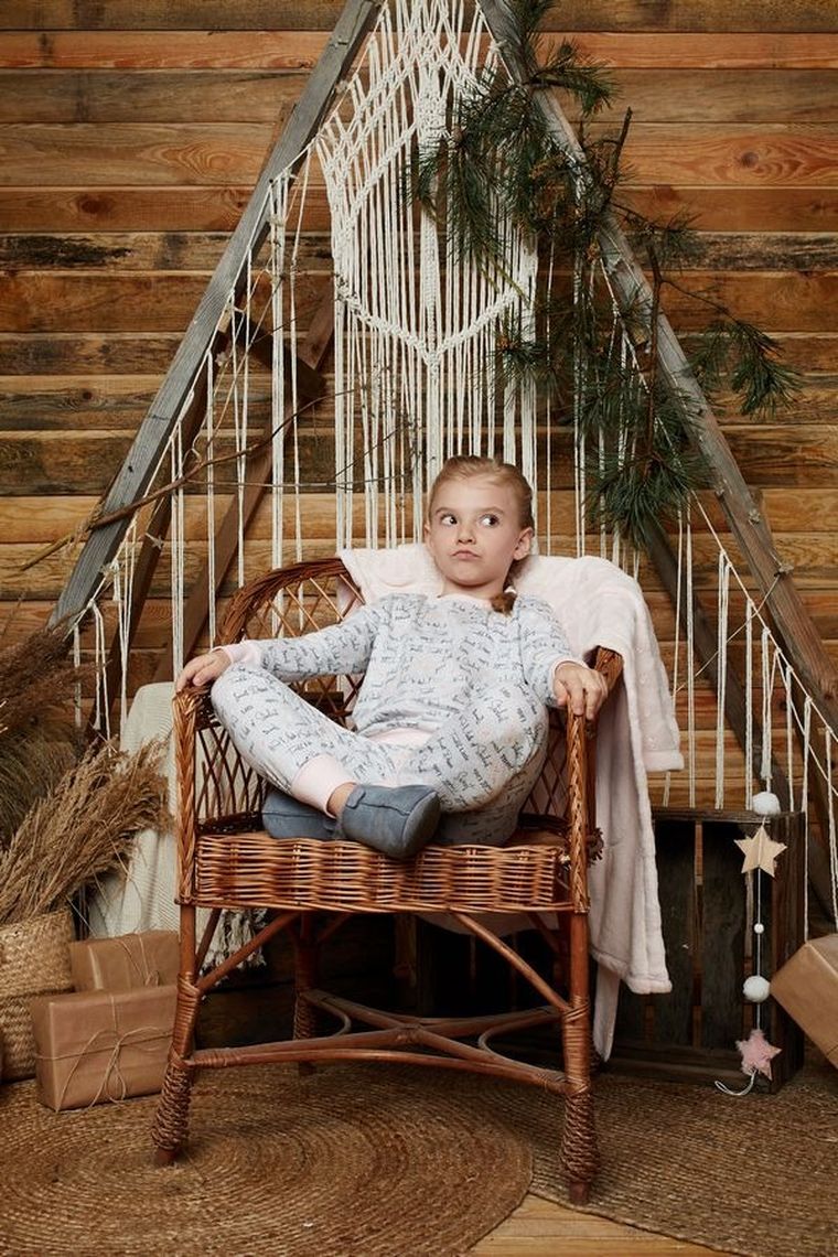 Piżama dziewczęca, szara, Olga, Italian Fashion