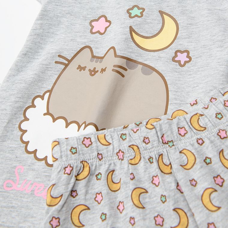 Piżama dziewczęca, szara, Pusheen