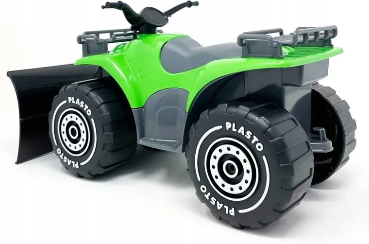 Plasto, Quad z przyczepką, jeździk, zielony, 52 cm