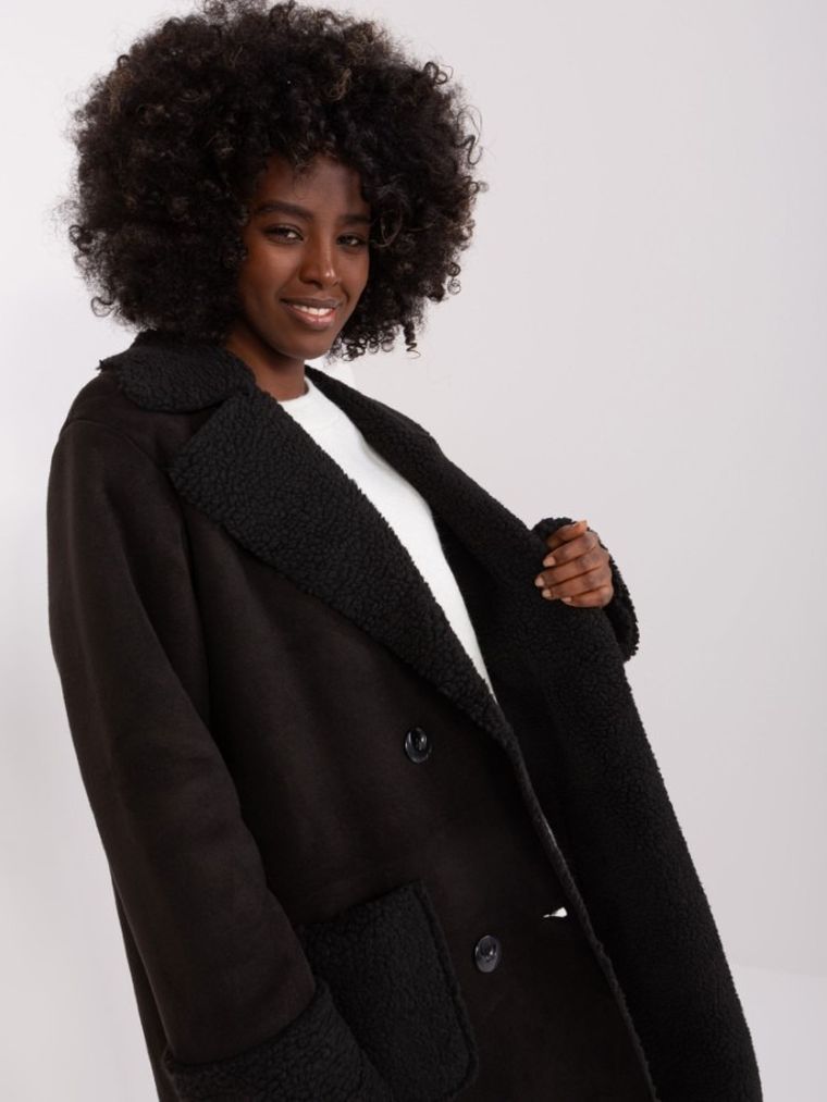 Płaszcz damski, czarny, Lakerta