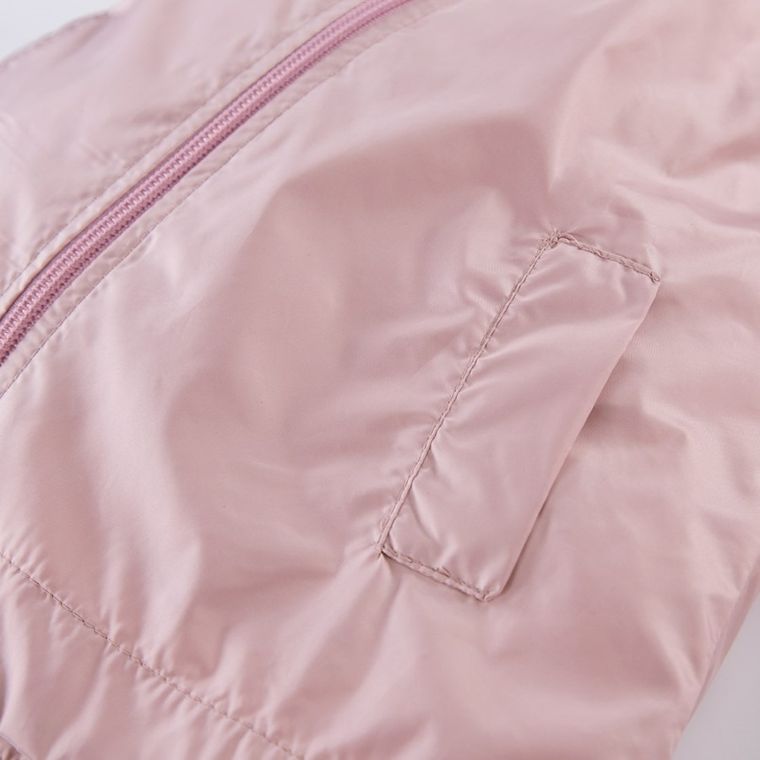 Płaszcz dziewczęcy z kapturem, różowy, Eevi