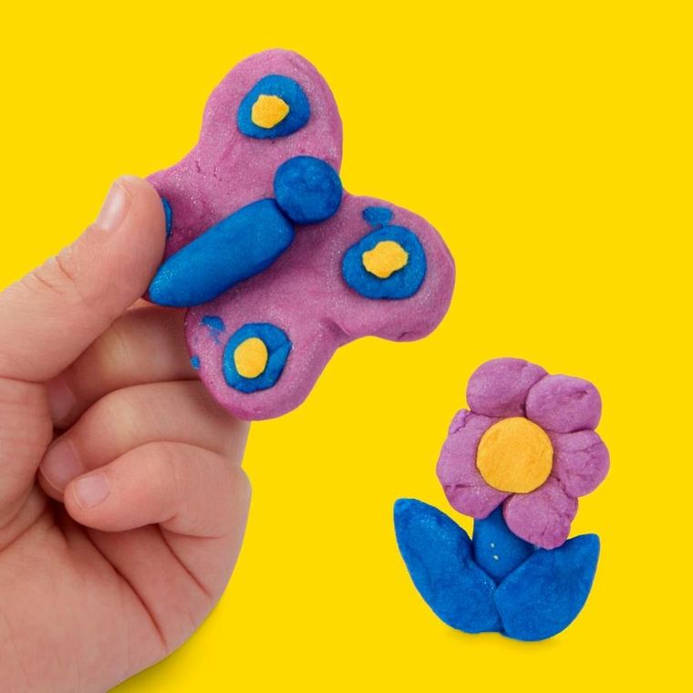 Play-Doh, Kolory metaliczne, 4 tuby, zestaw kreatywny