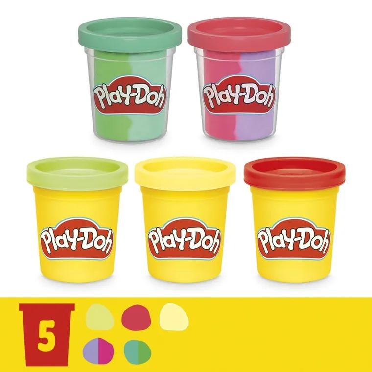 Play-Doh, Kwitnące kwiat, zestaw kreatywny, 5 tub