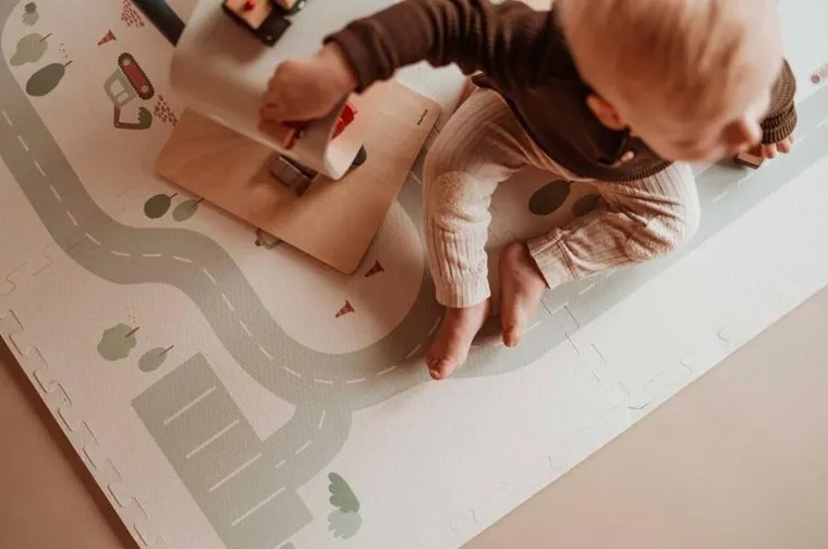 Play&Go, mata piankowa, dwustronna, Roadmap, 120-80 cm