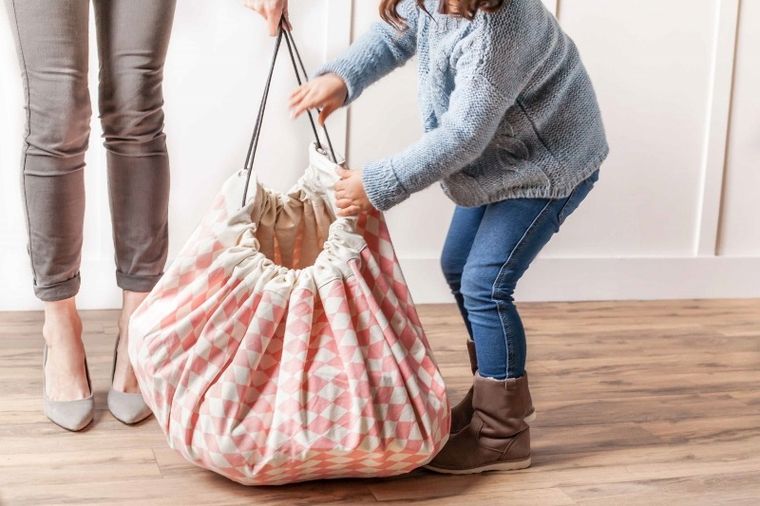 Play&Go, Romby, worek na zabawki, różowy