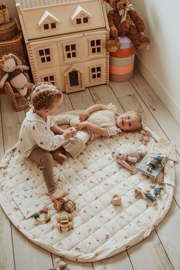 Play&Go, Soft, mata i worek na zabawki, Organic Rabbit, 120 cm