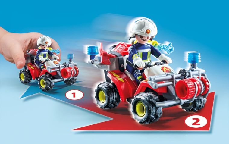 Playmobil, Action Heroes, Quad straży pożarnej w akcji, 71825