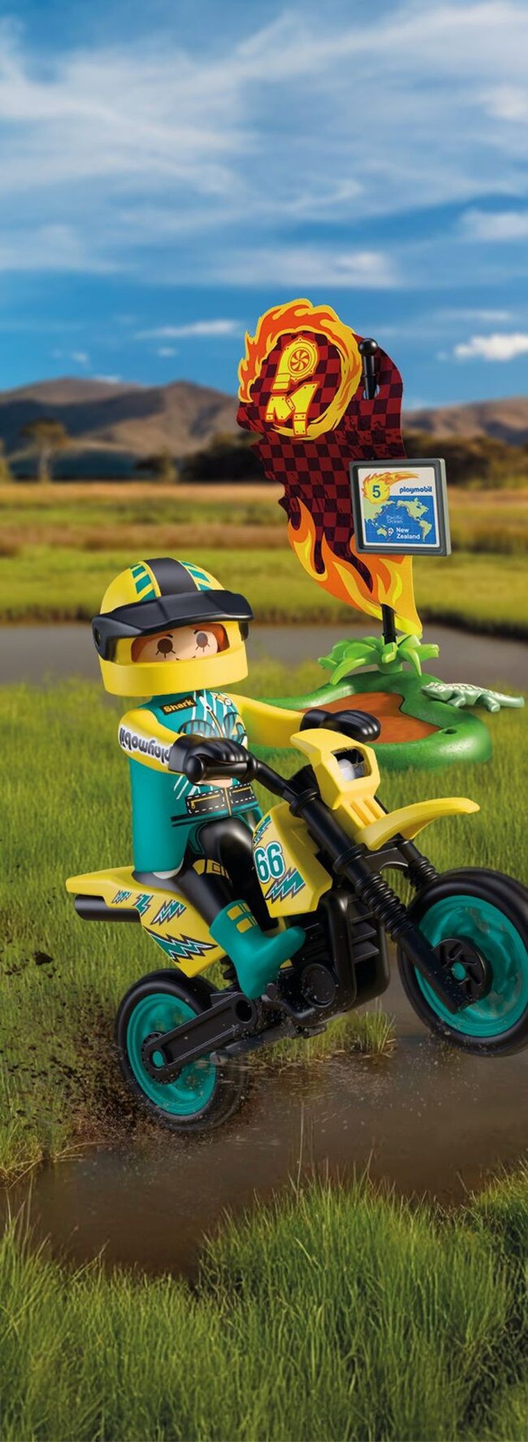 Playmobil, Cars, Terenowy motocykl, 72065
