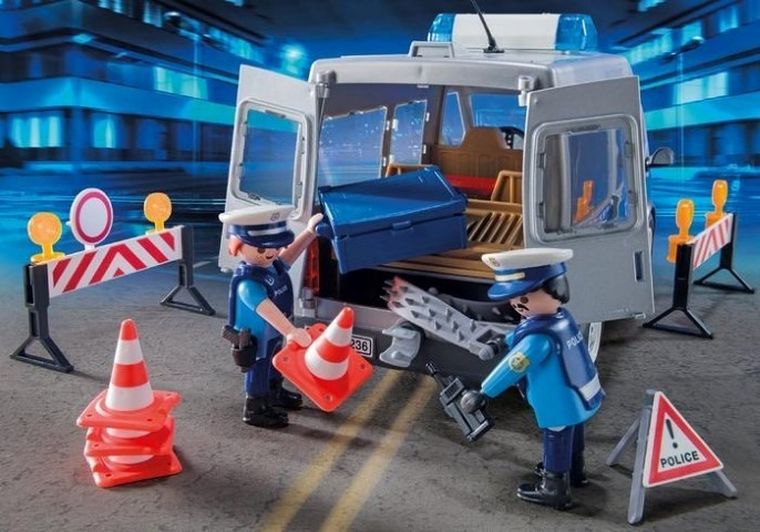 Playmobil, City Action, Samochód policyjny z blokadą drogową, 9236