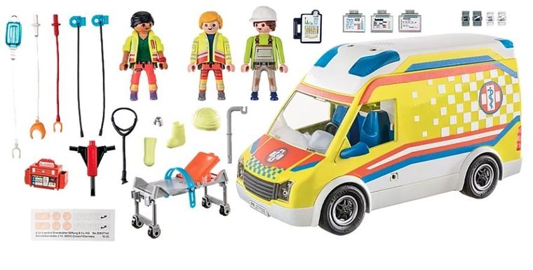 Playmobil, City Life, Karetka pogotowia ze światłem i dźwiękiem, 71202
