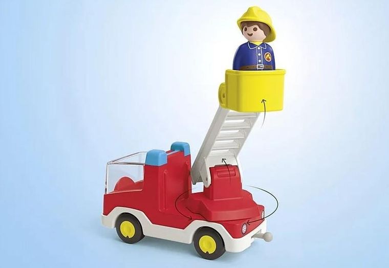 Playmobil, Junior, Wóz strażacki z drabiną, 71683