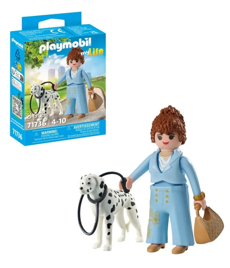 Playmobil, My Life, Kobieta z dalmatyńczykiem, 71736