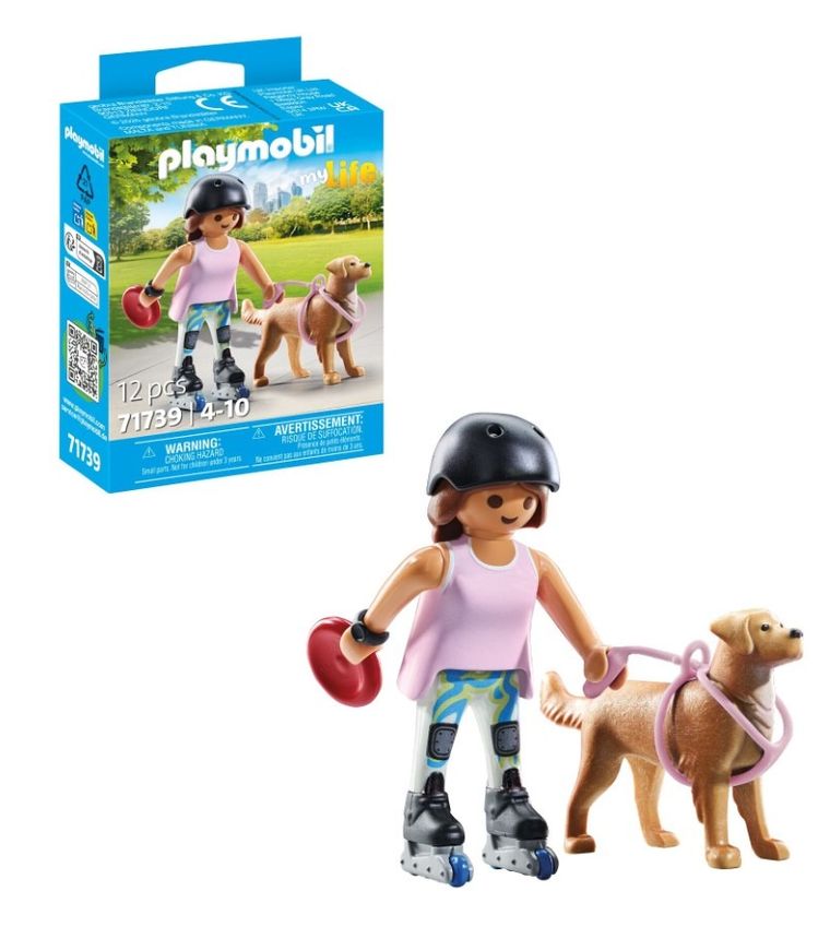 Playmobil, My Life, Skaterka z retriverem, 71739