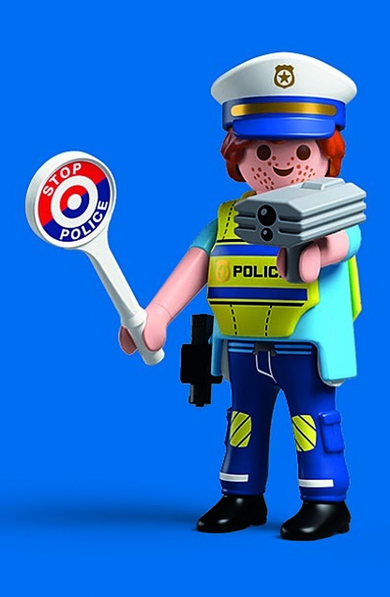 Playmobil, Special Plus, Policjant z radarem do pomiaru prędkości, 72029