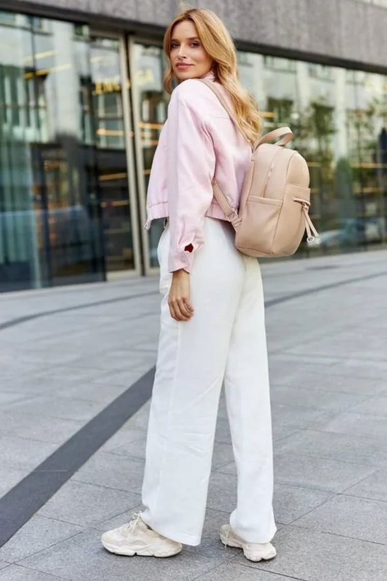 Plecak, beżowy, skóra ekologiczna, Rovicky