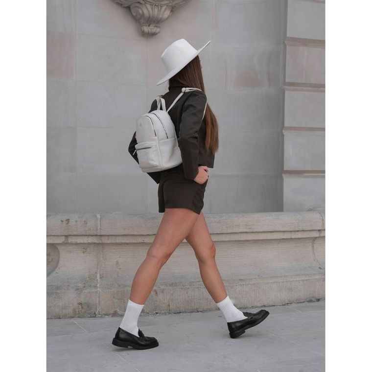 Plecak, beżowy, skóra ekologiczna, Rovicky