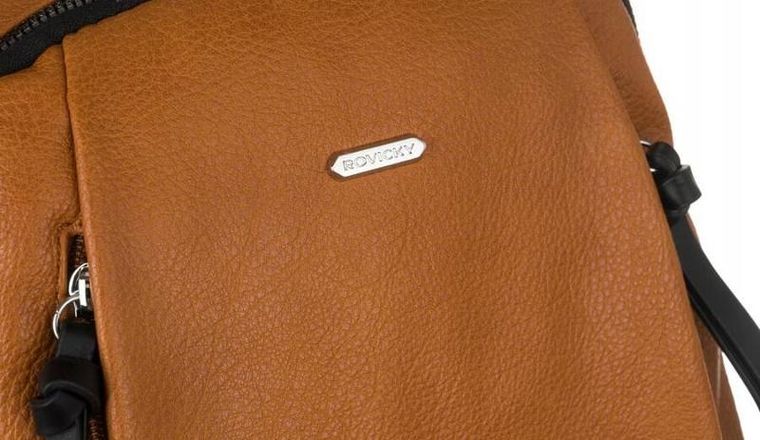 Plecak, brązowy, skóra ekologiczna, Rovicky