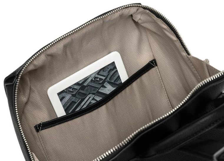 Plecak, czarny, skóra ekologiczna, Peterson