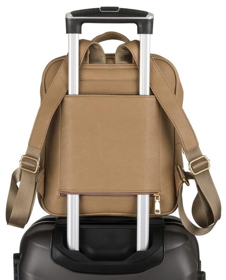 Plecak damski, brązowy, skóra ekologiczna, Peterson