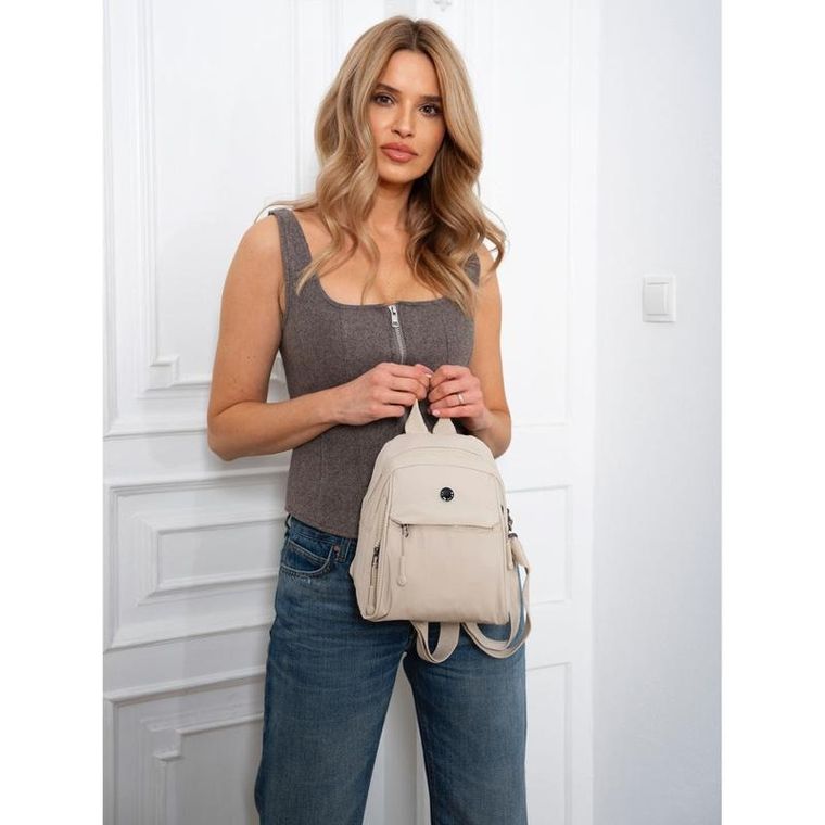 Plecak miejski, beżowy, Peterson