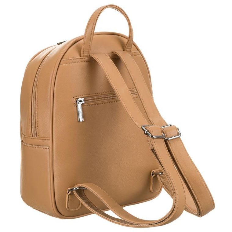 Plecak miejski, beżowy, skóra ekologiczna, Peterson