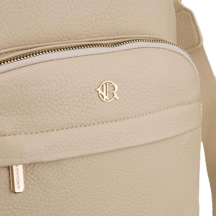 Plecak miejski, beżowy, skóra ekologiczna, Rovicky