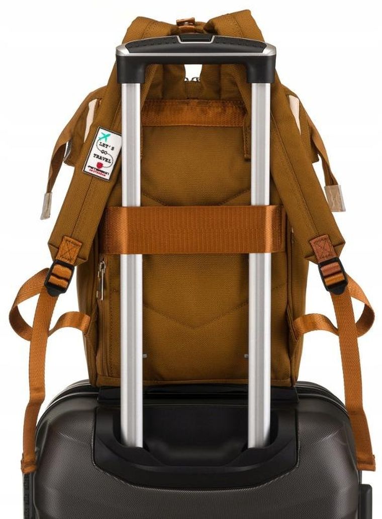 Plecak miejski, brązowy, Peterson