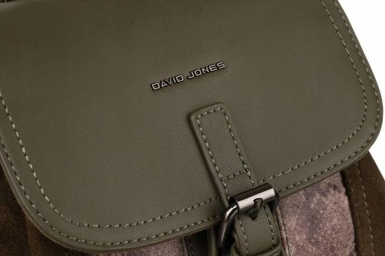 Plecak miejski, khaki, skóra ekologiczna, David Jones