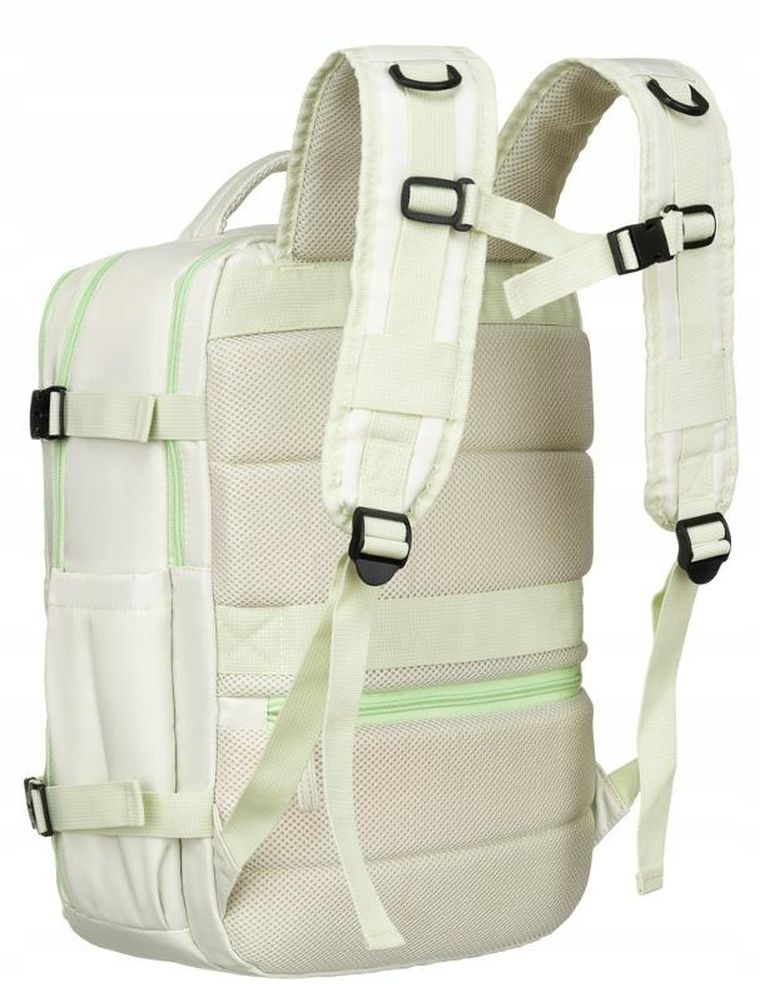 Plecak podróżny, bagaż podręczny do samolotu, beżowy, Peterson